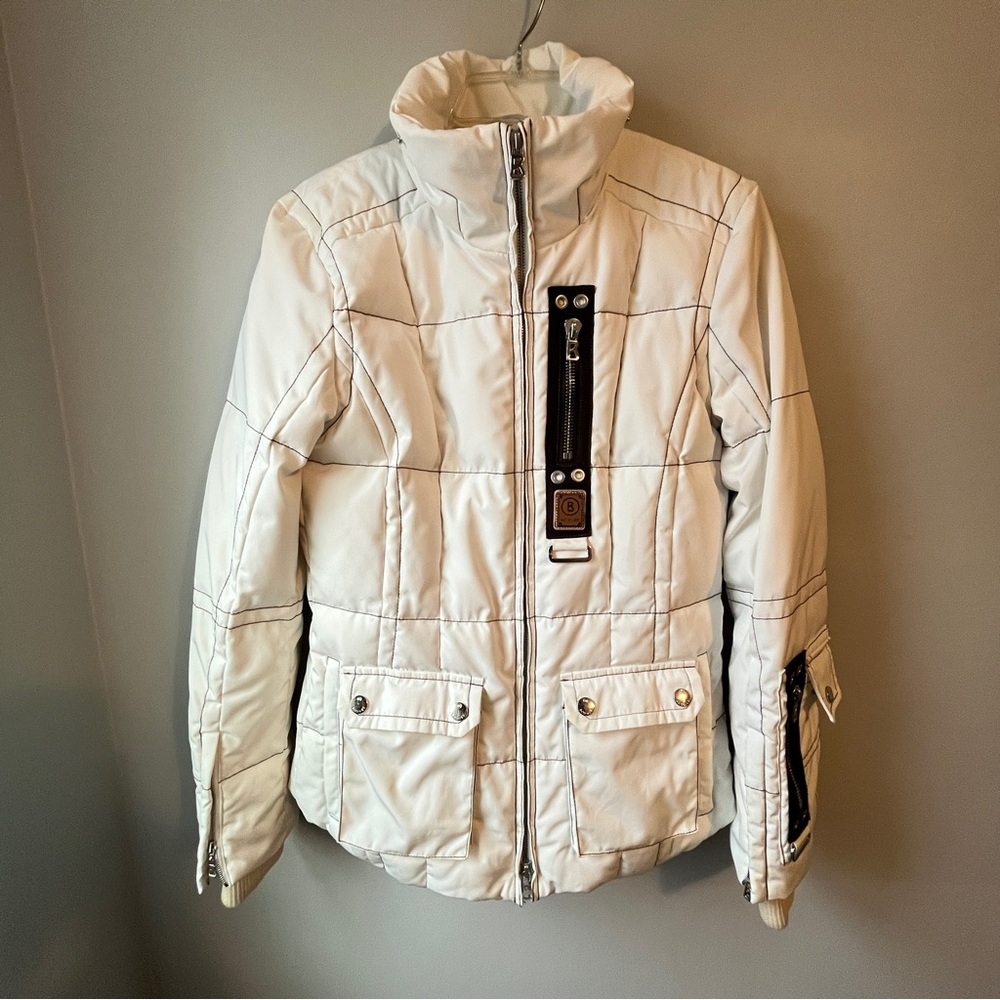 Bogner Women's White Down Quilted Ski Coat